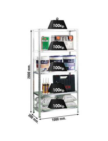Estanteria 2000x1000x300 COMFORT PLUS 5/300 GALVANIZADO marca SIMONRACK