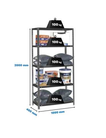 Estanteria 2000x1000x400 COMFORT PLUS 5/400 ANTRACITA marca SIMONRACK