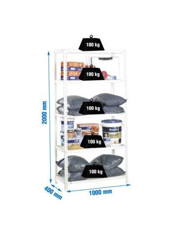 Estanteria 2000x1000x400 COMFORT PLUS 5/400 BLANCO marca SIMONRACK