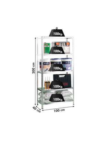 Estanteria 2000x1000x400 COMFORT PLUS 5/400 GALVANIZADO marca SIMONRACK