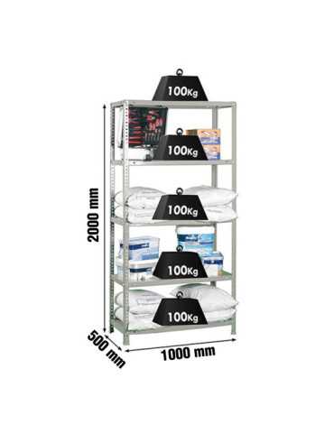 Estanteria 2000x1000x500 COMFORT PLUS 5/500 GRIS marca SIMONRACK