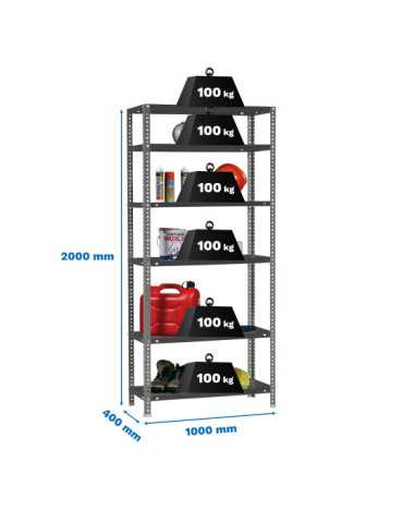 Estanteria 2000x1000x400 COMFORT PLUS 6/400 ANTRACITA marca SIMONRACK