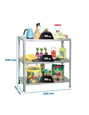 Estanteria 1000x1100x400 COMFORT SUPERPLUS 3/400 1000 GALVANIZADO marca SIMONRACK