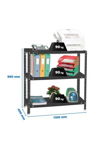 Estanteria 900x1100x400 COMFORT SUPERPLUS 3/400 900 ANTRACITA marca SIMONRACK