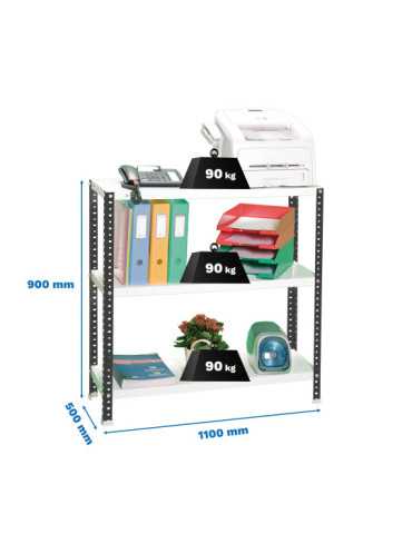 Estanteria 900x1100x500 COMFORT SUPERPLUS 3/500 900 ANTRACITA/BLANCO marca SIMONRACK