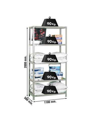 Estanteria 2000x1100x500 COMFORT SUPERPLUS 5/500 GRIS marca SIMONRACK