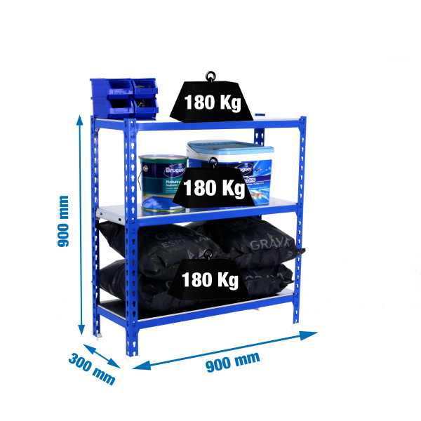 Estanteria 900x900x300 SIMONCLICK 3/300 900 AZUL/GALVA marca SIMONRACK