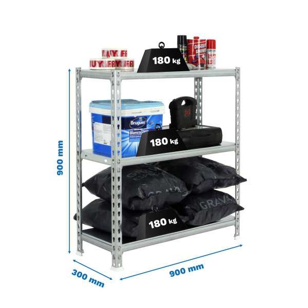 Estanteria 900x900x300 SIMONCLICK 3/300 900 GALVA/GALVA marca SIMONRACK