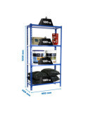 Estanteria 1500x900x400 SIMONCLICK 4/400 1500 AZUL/BLANCO marca SIMONRACK