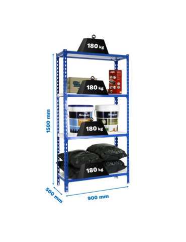 Estanteria 1500x900x500 SIMONCLICK 4/500 1500 AZUL/BLANCO marca SIMONRACK