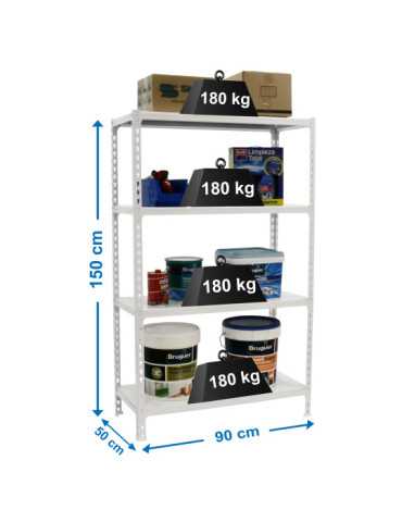 Estanteria 1500x900x500 SIMONCLICK 4/500 1500 BLANCO/BLANCO marca SIMONRACK