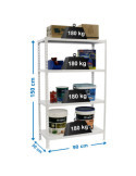 Estanteria 1500x900x500 SIMONCLICK 4/500 1500 BLANCO/BLANCO marca SIMONRACK