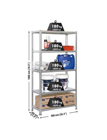 Estanteria 1800x900x300 SIMONCLICK 5/300 GRIS/GRIS marca SIMONRACK
