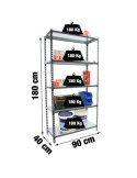 Estanteria 1800x900x400 SIMONCLICK 5/400 ANTRACITA/BLANCO marca SIMONRACK