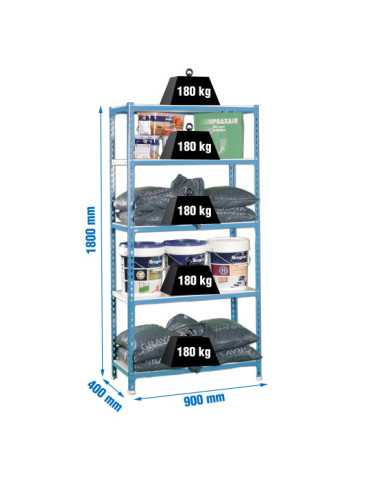 Estanteria 1800x900x400 SIMONCLICK 5/400 AZUL/BLANCO marca SIMONRACK