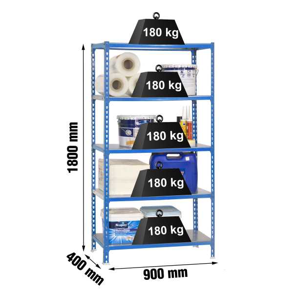 Estanteria 1800x900x400 SIMONCLICK 5/400 AZUL/GALVA marca SIMONRACK