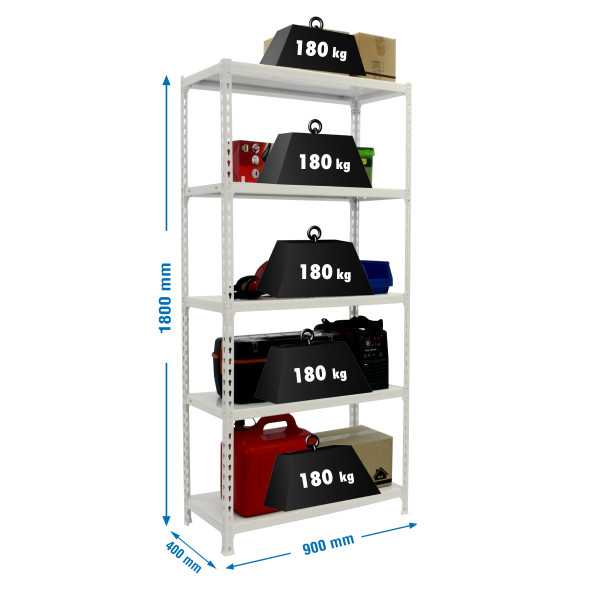 Estanteria 1800x900x400 SIMONCLICK 5/400 BLANCO/BLANCO marca SIMONRACK