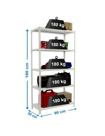 Estanteria 1800x900x500 SIMONCLICK 5/500 BLANCO/BLANCO + FUNDA marca SIMONRACK