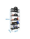 Estanteria 2500x900x300 SIMONCLICK 6/300 ANTRACITA/ANTRACITA marca SIMONRACK