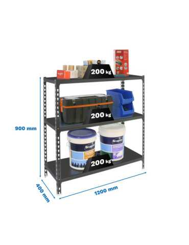 Estanteria 900x1200x400 SIMONCLICK MEGAPLUS 3/400 900 ANTRA/ANTRA marca SIMONRACK