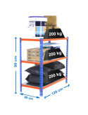 Estanteria 900x1200x400 SIMONCLICK MEGAPLUS 3/400 900 AZUL/NAR/GALV marca SIMONRACK