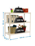Estanteria 900x1200x400 SIMONCLICK MEGAPLUS 3/400 900 BLANCO/BLANCO marca SIMONRACK