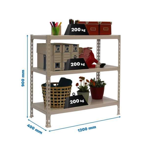 Estanteria 900x1200x400 SIMONCLICK MEGAPLUS 3/400 900 GRIS/GRIS marca SIMONRACK