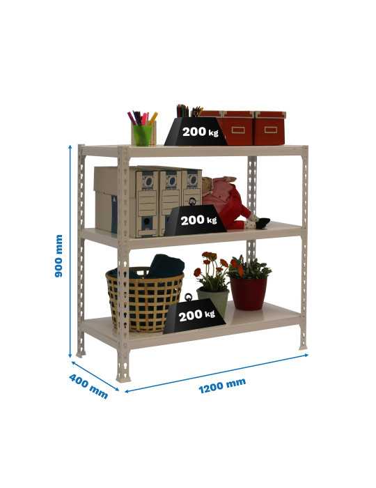 Estanteria 900x1200x400 SIMONCLICK MEGAPLUS 3/400 900 GRIS/GRIS marca SIMONRACK