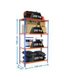 Estanteria 1500x1200x300 SIMONCLICK MEGAPLUS 4/300 1500 AZUL/NARA/GALV marca SIMONRACK