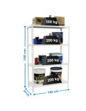 Estanteria 1500x1200x300 SIMONCLICK MEGAPLUS 4/300 1500 BLANCO/BLANCO marca SIMONRACK