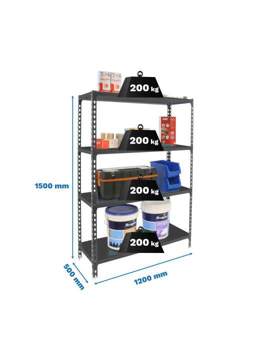 Estanteria 1500x1200x500 SIMONCLICK MEGAPLUS 4/500 1500 ANTRA/ANTRA marca SIMONRACK