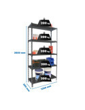 Estanteria 2000x1200x300 SIMONCLICK MEGAPLUS 5/300 ANTRACITA/GALVA marca SIMONRACK