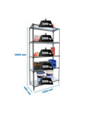 Estanteria 2000x1200x400 SIMONCLICK MEGAPLUS 5/400 ANTRACITA/BLANCO marca SIMONRACK