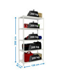 Estanteria 2000x1200x400 SIMONCLICK MEGAPLUS 5/400 BLANCO/BLANCO marca SIMONRACK
