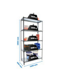 Estanteria 2000x1200x500 SIMONCLICK MEGAPLUS 5/500 ANTRACITA/GALVA marca SIMONRACK