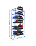 Estanteria 2500x1200x300 SIMONCLICK MEGAPLUS 6/300 2500 AZUL/BLANCO marca SIMONRACK