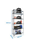 Estanteria 2500x1200x400 SIMONCLICK MEGAPLUS 6/400 2500 ANTRACITA/GALVA marca SIMONRACK