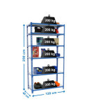 Estanteria 2500x1200x400 SIMONCLICK MEGAPLUS 6/400 2500 AZUL/GALVA marca SIMONRACK