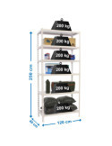 Estanteria 2500x1200x400 SIMONCLICK MEGAPLUS 6/400 2500 BLANCO/BLANCO marca SIMONRACK