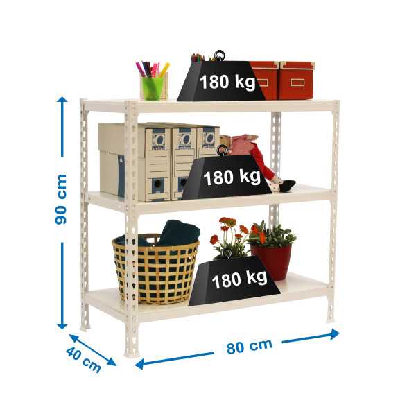 Estanteria 900x800x400 SIMONCLICK MINI 3/400 900 BLANCO/BLANCO marca SIMONRACK