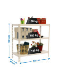 Estanteria 900x800x400 SIMONCLICK MINI 3/400 900 BLANCO/BLANCO marca SIMONRACK