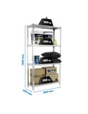 Estanteria 1500x800x400 SIMONCLICK MINI 4/400 1500 GALVA marca SIMONRACK