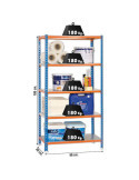 Estanteria 1800x800x300 SIMONCLICK MINI 5/300 AZUL/NARANJA/GALVA marca SIMONRACK