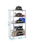 Estanteria 1800x800x300 SIMONCLICK MINI 5/300 GALVA/GALVA marca SIMONRACK