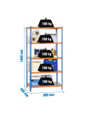 Estanteria 1800x800x400 SIMONCLICK MINI 5/400 AZUL/NARANJA/GALVA marca SIMONRACK