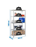 Estanteria 1800x800x400 SIMONCLICK MINI 5/400 GRIS/GRIS marca SIMONRACK