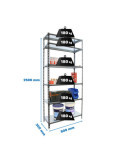 Estanteria 2500x800x300 SIMONCLICK MINI 6/300 ANTRACITA/GALVA marca SIMONRACK
