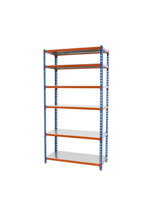 Estanteria 2500x800x300 SIMONCLICK MINI 6/300 AZUL/NARANJA/GALVA marca SIMONRACK