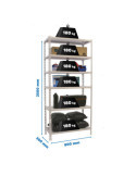 Estanteria 2500x800x300 SIMONCLICK MINI 6/300 BLANCO/BLANCO marca SIMONRACK