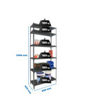 Estanteria 2500x800x400 SIMONCLICK MINI 6/400 ANTRACITA/ANTRACITA marca SIMONRACK